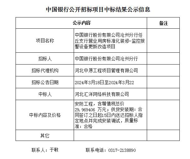 中國銀行股份有限公司滄州分行任丘支行營業(yè)用房標準化裝修-監(jiān)控報警設(shè)備更新改造項目（中國銀行公開招標項目中標結(jié)果公示信息）.jpg